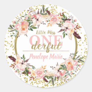 Rond Sticker Miss ONEderful