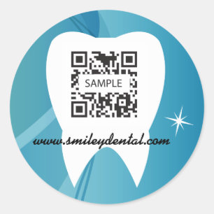 Rond Sticker Modèle Soins dentaires Test