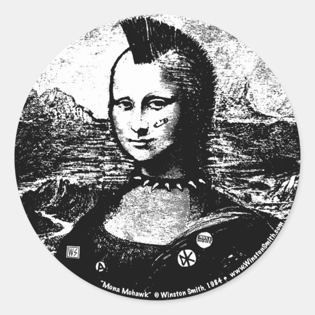 Rond Sticker Mohawk Mona (Devant)
