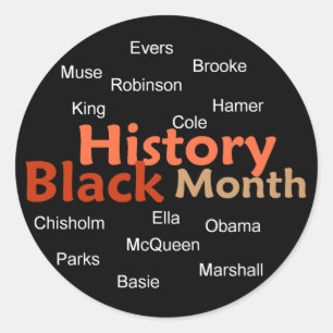 Rond Sticker MOIS HISTORIQUE NOIRE