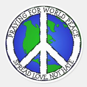 Rond Sticker mondial pour la paix et la terre
