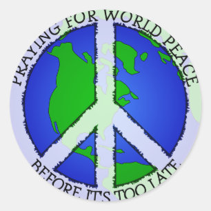 Rond Sticker mondial pour la paix et la terre