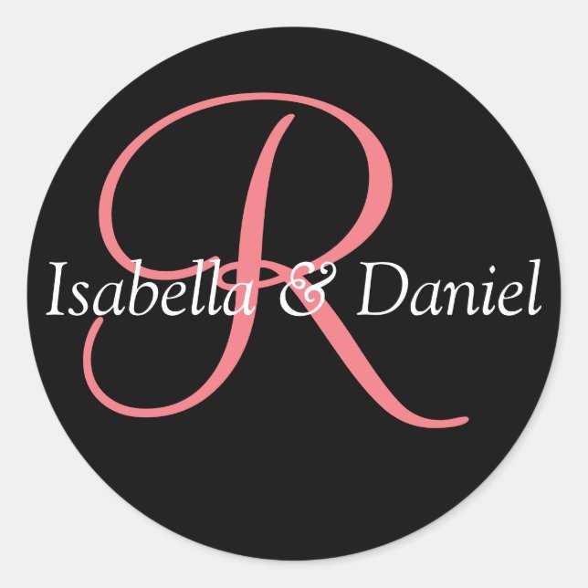 Rond Sticker Monogram Mariage Monogram (Devant)