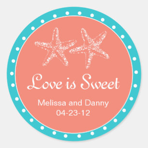 Rond Sticker Monogram mariage - Personnalisez-le !