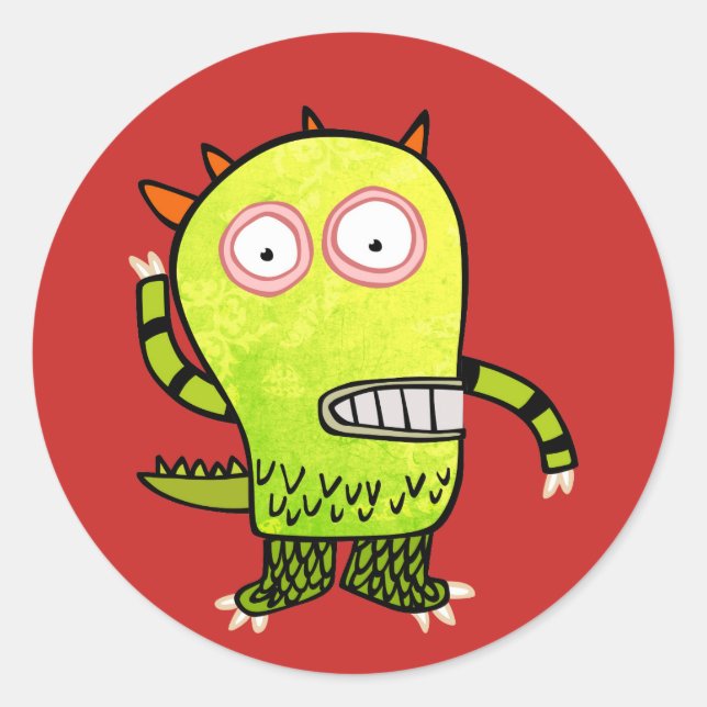 Rond Sticker MONSTER PERSONNALISABLE (Devant)
