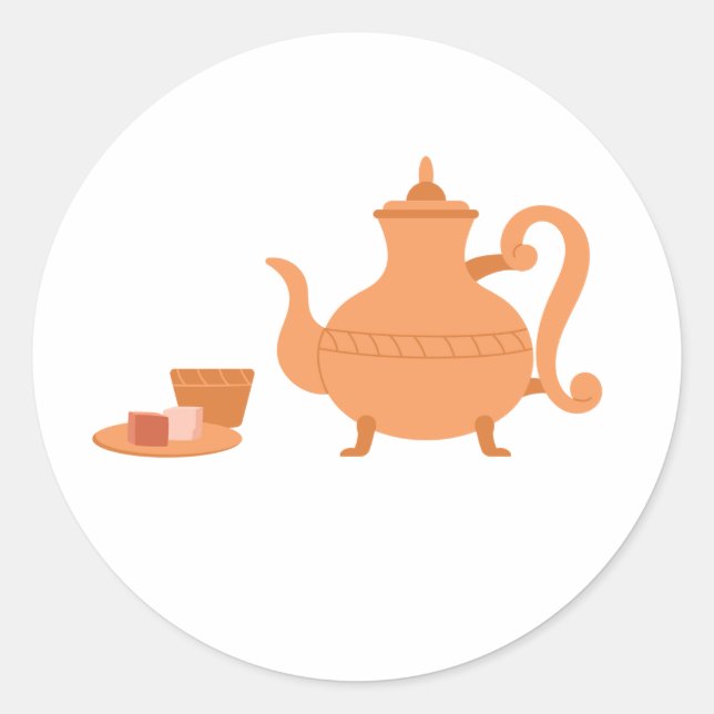 Rond Sticker Moroccan Tea (Devant)