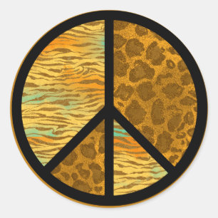 Rond Sticker Motif animal de la paix