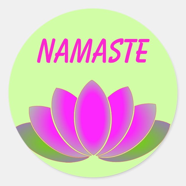Rond sticker Namaste lotus (Devant)