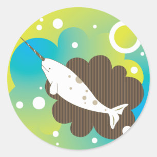 Rond Sticker Narwhal Dream
