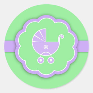 Rond Sticker neutre baby shower