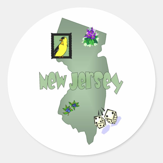 Rond Sticker New Jersey (Devant)