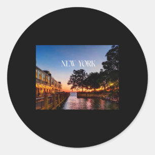 Rond Sticker New York Summer Nights