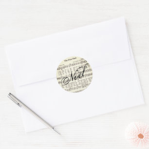 Rond Sticker Noel Classic Round