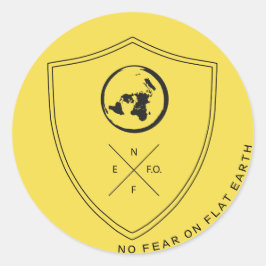 Rond Sticker #NOFEARONFLATEARTH TAG1
