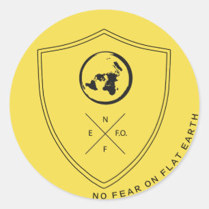 Rond Sticker #NOFEARONFLATEARTH TAG1