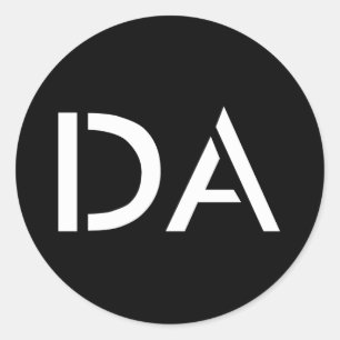 Rond Sticker noir classique DA