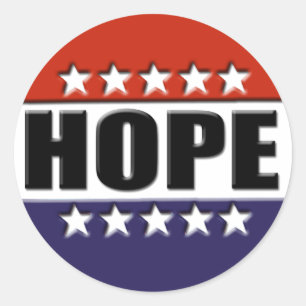 Rond Sticker Obama Hope