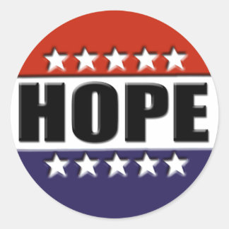 Rond Sticker Obama Hope