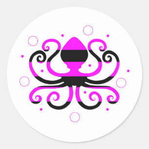 Rond Sticker Octopus
