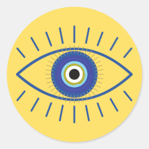 Rond Sticker oculaire jaune