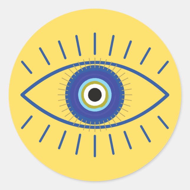 Rond Sticker oculaire jaune (Devant)