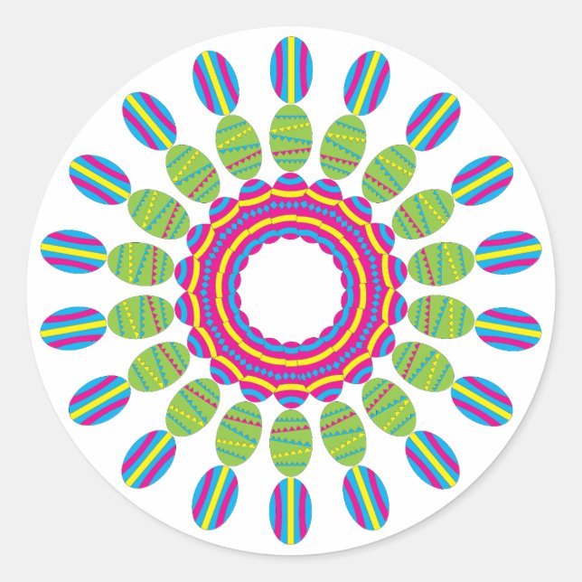 Rond Sticker OEufs de Pâques (Devant)
