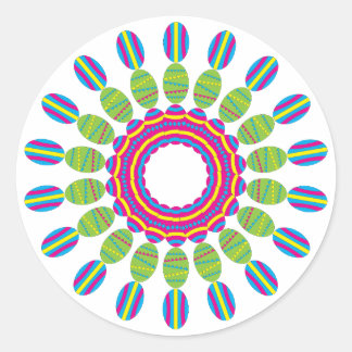 Rond Sticker OEufs de Pâques