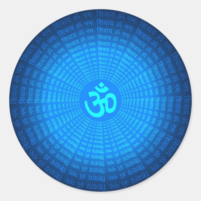 Rond Sticker Om Spirituel (Devant)