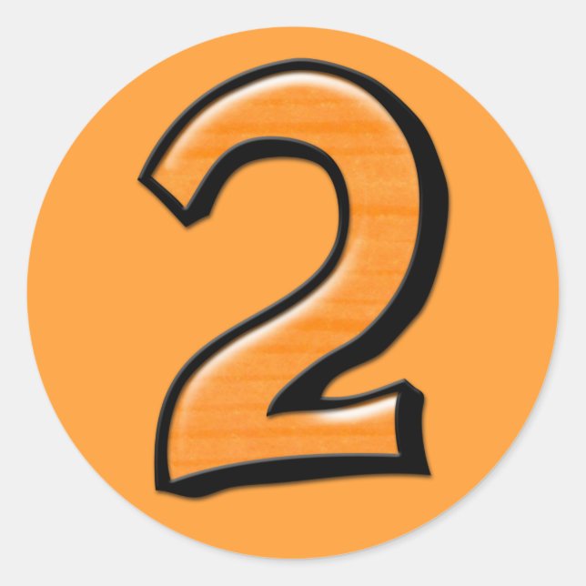 Rond Sticker orange Silly Numéro 2 (Devant)