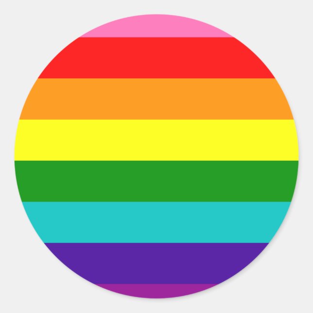 Rond Sticker original Rainbow Flag (Devant)