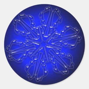 Rond Sticker ornemental bleu