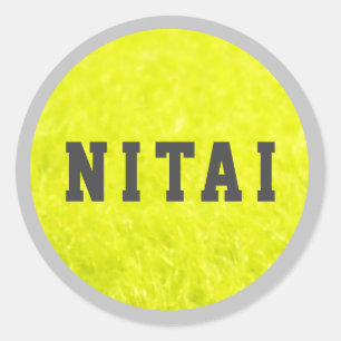 Rond Sticker ou Sceau d'enveloppe de tennis Fuzzies