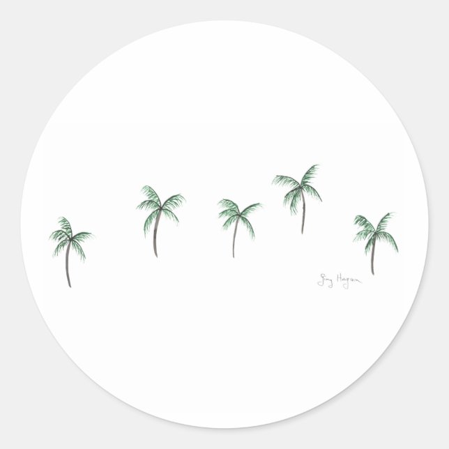 Rond Sticker Palm Trees (Devant)