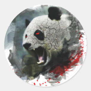 Rond Sticker Panda en colère
