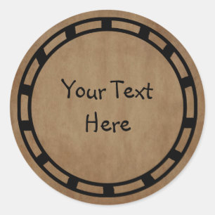 Rond Sticker papier primitif