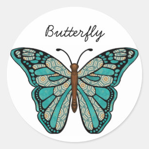 Rond Sticker papillon