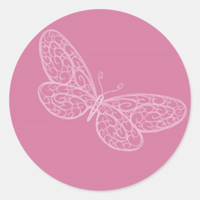 Rond Sticker papillon Filigree (Devant)