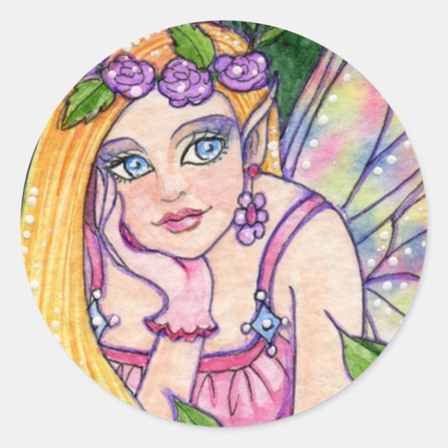 Rond Sticker Papillon Flower Imaginaire Ann Howard (Devant)