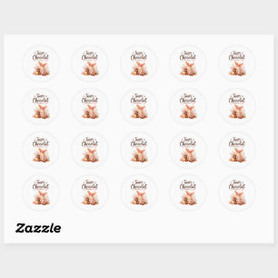 Rond sticker Pâques gourmand lapin chocolat