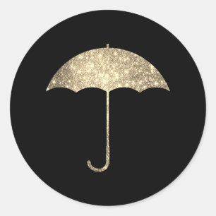 Rond Sticker parapluie Parties scintillant Faux