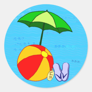 Rond Sticker parasol de la piscine de Beach Ball