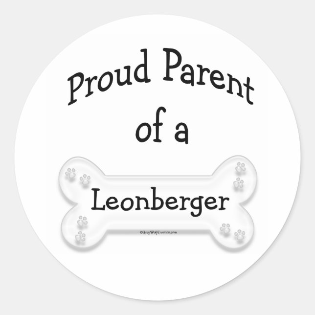 Rond Sticker Parent Leonberger Fier (Devant)