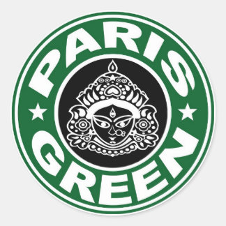 Rond Sticker Paris Vert Durga