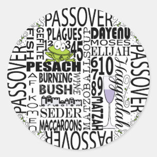 Rond Sticker Passover Cercle "Pâque signifie..."