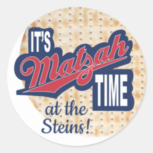 Rond Sticker Passover Round "It's Matzah Time"