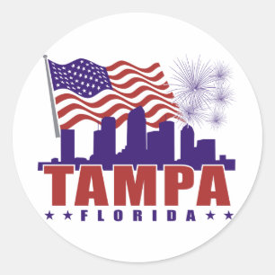 Rond Sticker patriotique Tampa Florida