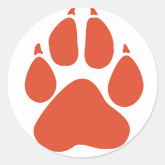 Rond Sticker Pawprint