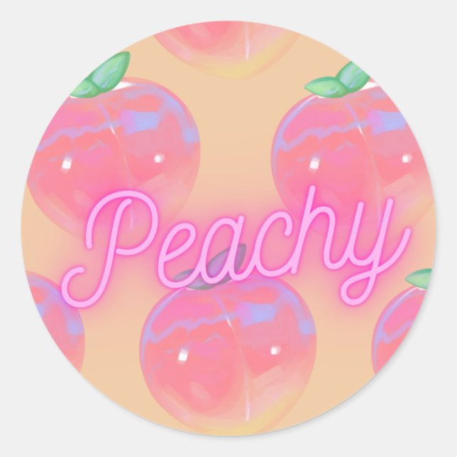 Rond Sticker "Peachy" (Devant)