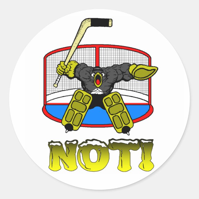 Rond Sticker Penguin Goalie NOT (Devant)