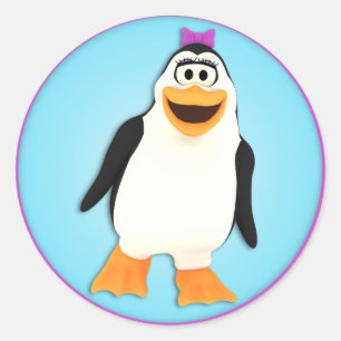 Rond Sticker Penny Girl Penny Dancing
